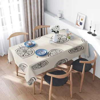 Tavolo da pranzo moderno con set di sedie Tovaglia in poliestere stampato con motivo floreale per l'arredamento della cucina di casa Il set include 1 x Tableclo 1
