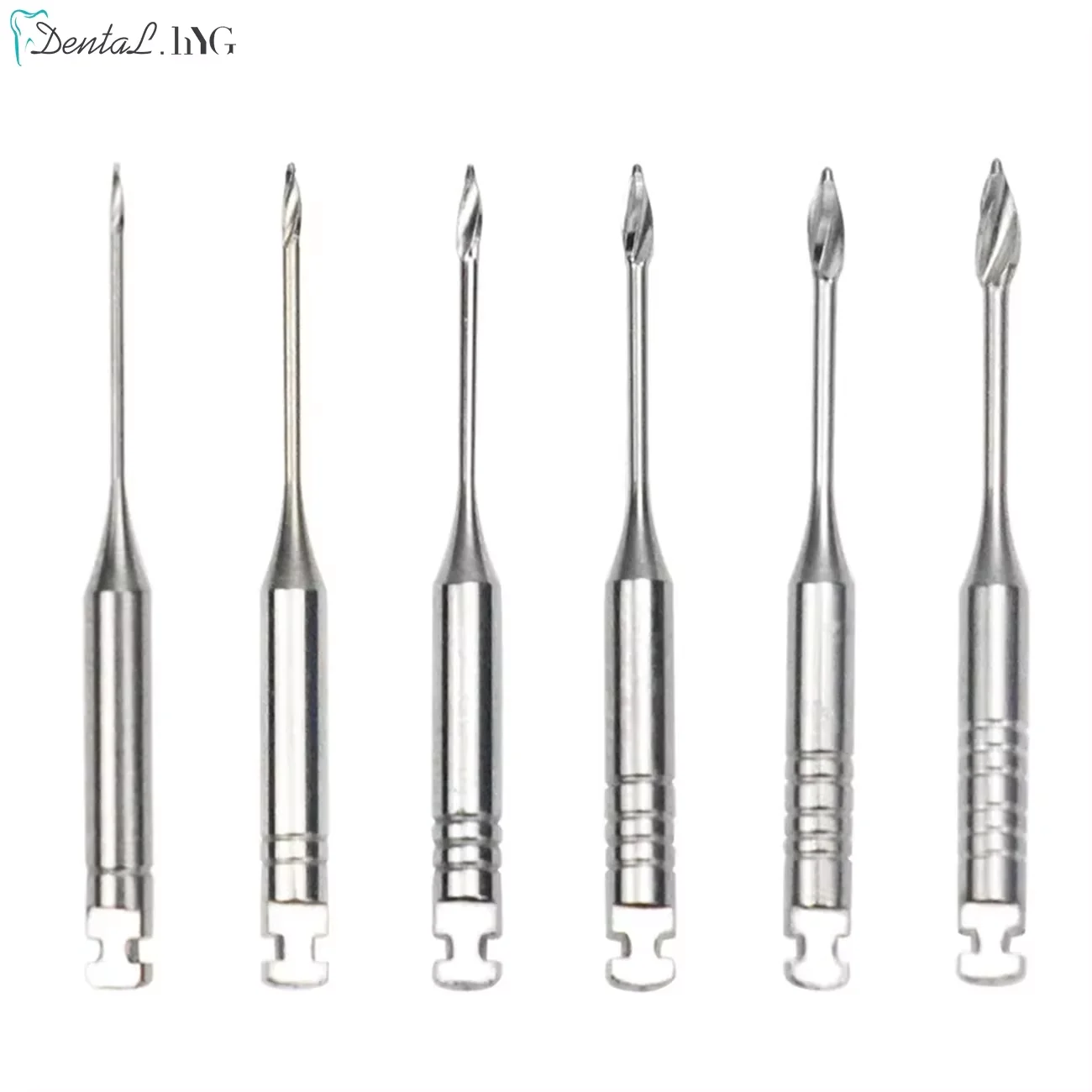 Perceuse pour portes endodontiques dentaires, 6 pièces/paquet, moteur rotatif coulissant de 32mm, utilisation de fichiers Endo en acier inoxydable # 1-6