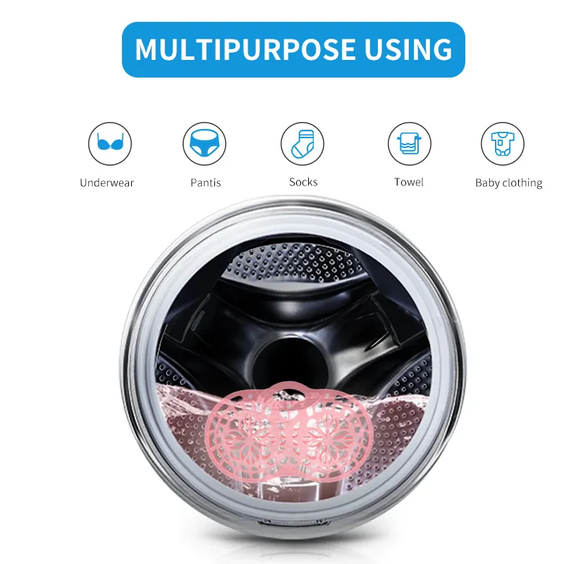 Silicone Bra Washing Bag, Anti Deformation Lingerie Wash Bag, Reusable Bra Laundry Bags for Washing Machine & Dryer 3