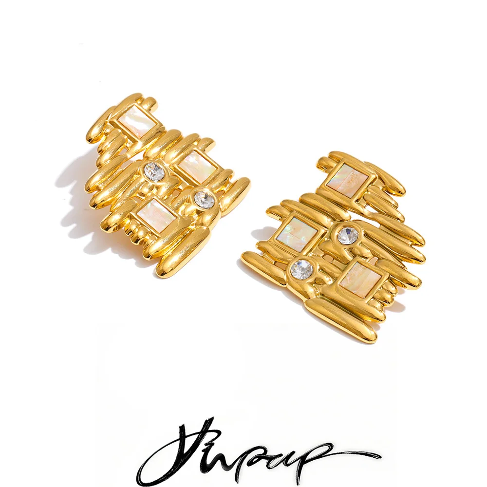 Yhpup Earrings Geometric Stud