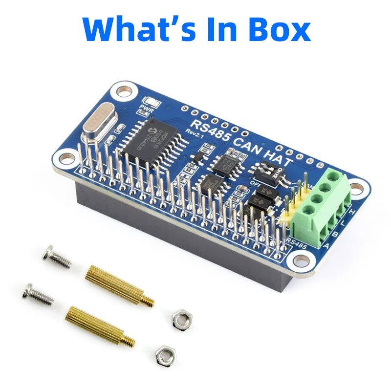 Transceptor para Raspberry pi Rs485 Can Hat 3.3v com Funções Can Onboard Mcp2515 Sn65hvd230 Sp3485 4b 3b Mais 3b 2b Zero - Imagem 5