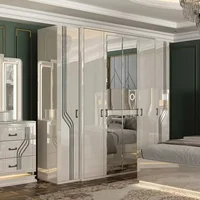 Cadre en bois de haute qualité maison chambre principale ensemble de lit double en bois king moderne ensemble de chambre à coucher de luxe meubles 4