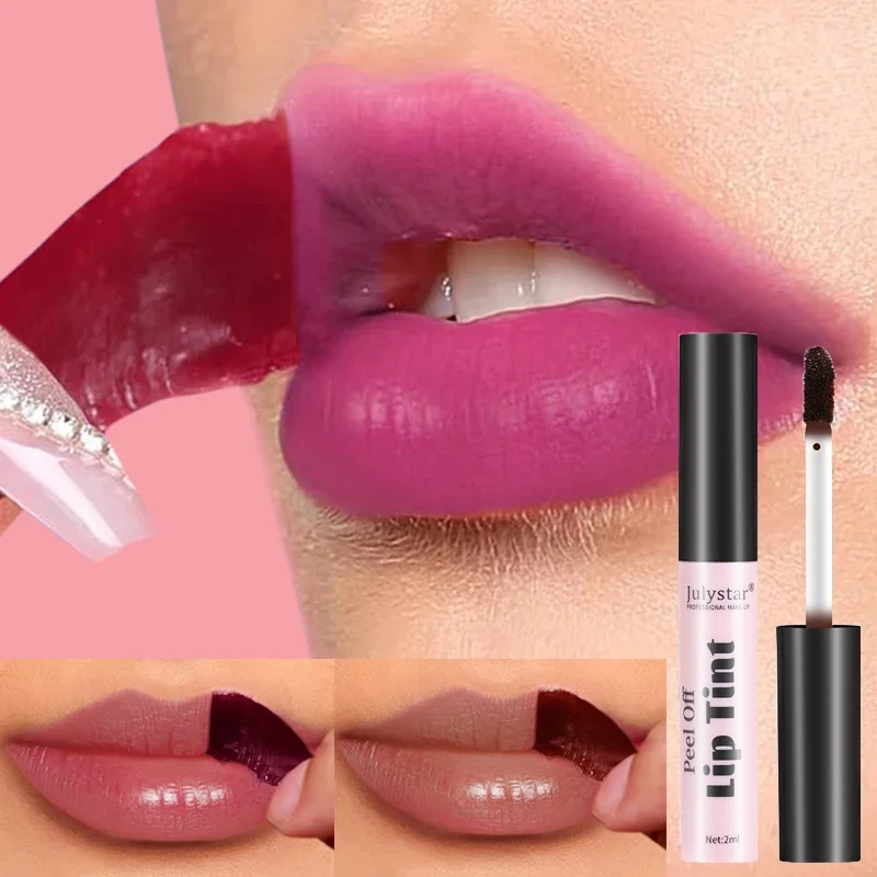 Lip Makeup Julystar Peel Off Liquid Lipstick 6 Color Waterproof Lasting Matte Pink Lip Gloss Moisturizer Tear-off Lip Stain Cosmetic Makeup