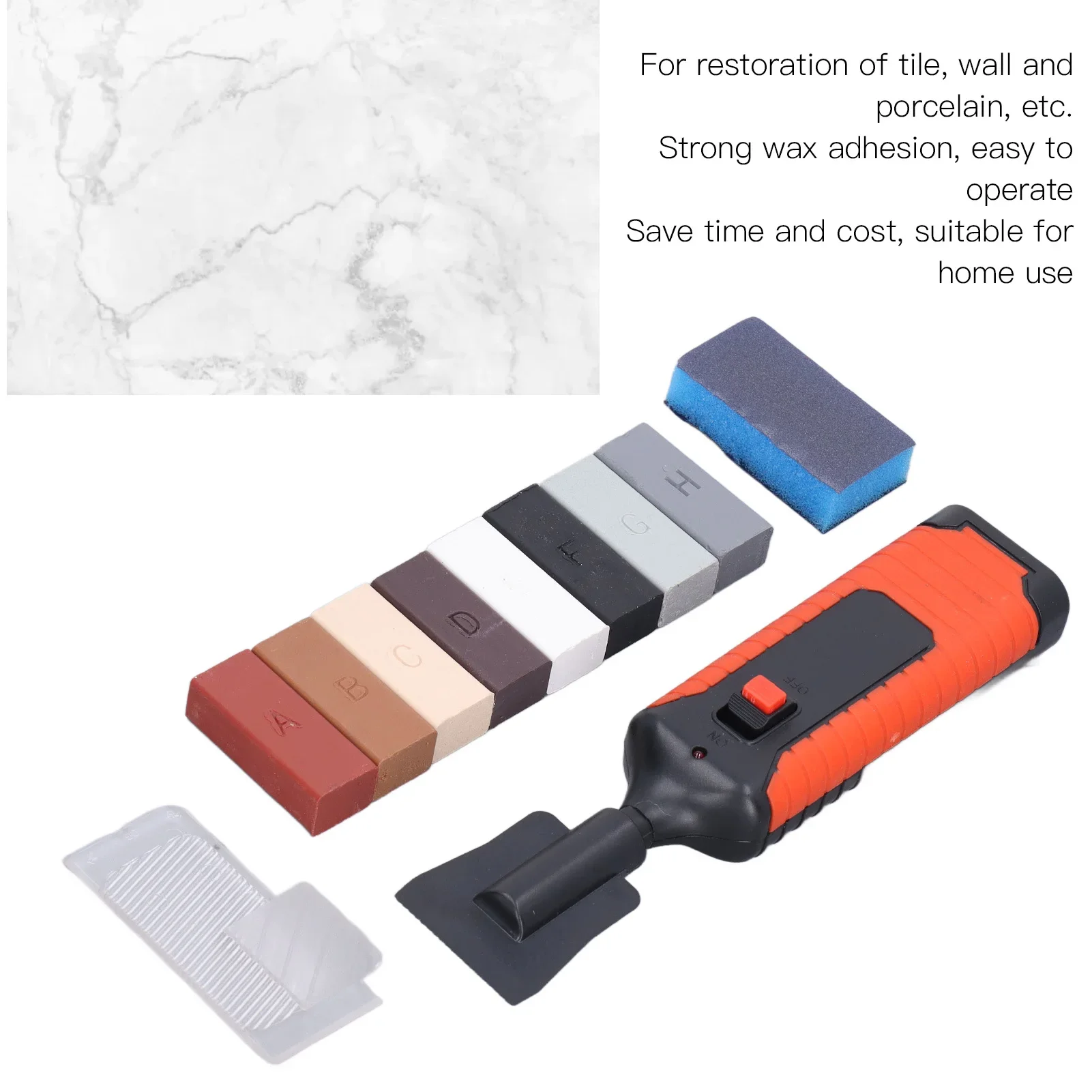 Ceramic Tile Repairing Tool Set Scratch Repairing Crack Fill Tile Surface DIY Floor Repair Kit Fix Wax Scratches Mending Tool