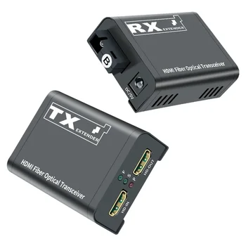 1080P HDMI 광섬유 익스텐더 SC 광섬유 케이블 20Km HDMI 비디오 광 트랜시버 HDMI-광섬유 변환기, 루프 아웃 포함