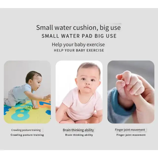 Kids Inflatable Splash Pad Large Baby Tummy Time Mat Cooling Play Mat Crawling Activity Pad with Air Pillow 3