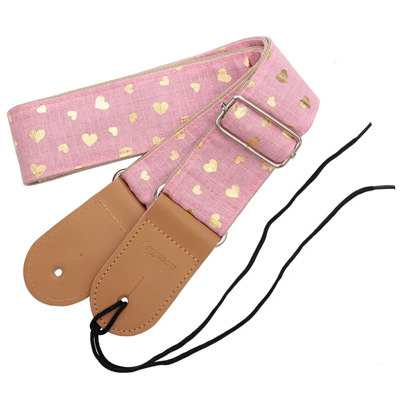 1/2/5/10pcs Strap Folk Genuine Heart Eletric Guitar Ukulele Guitarra Bass Accessories Parts Personalized Acoustic 4Colors