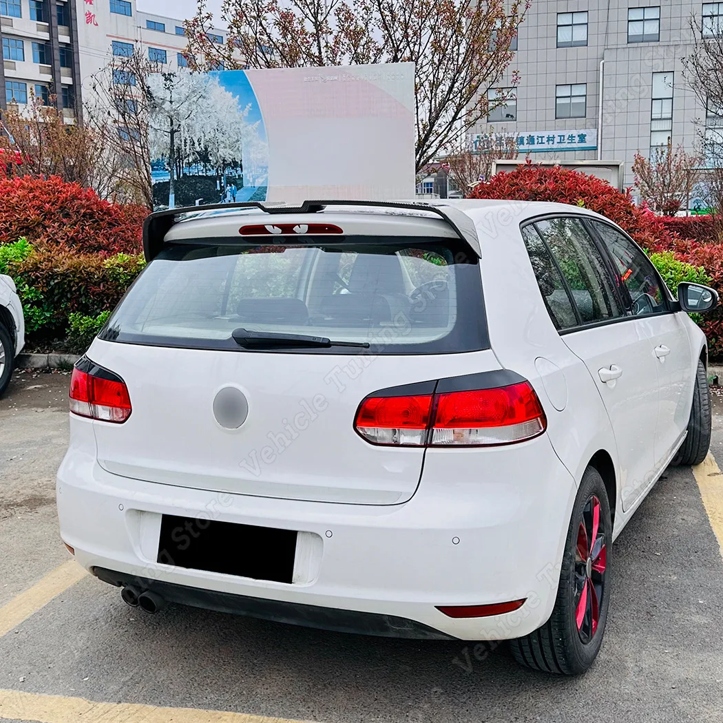 글로스 블랙 자동차 리어 루프 스포일러 윈도우 트렁크 윙 오팅거 스타일, VW 골프 6 MK6 TSI TDI MPI 표준 해치백 2008-2013