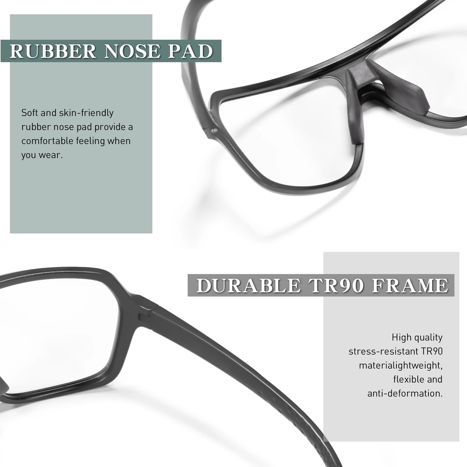 Kapvoe Lightweight Photochromic Cycling Glasses Protective Clear Shooting Safety Glasses Men Women Outdoor Sports Sunglasses