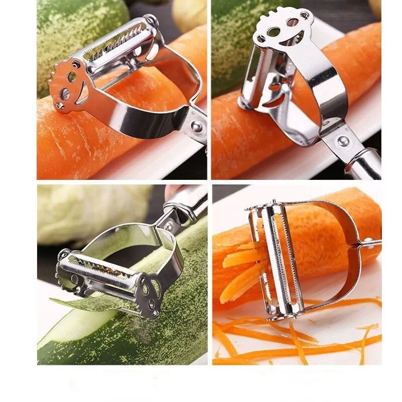 4in1 Peeler Multifunction Grater Julienne Peeler Vegetable Fruit Stainless Steel Shredder Kitchen Tool