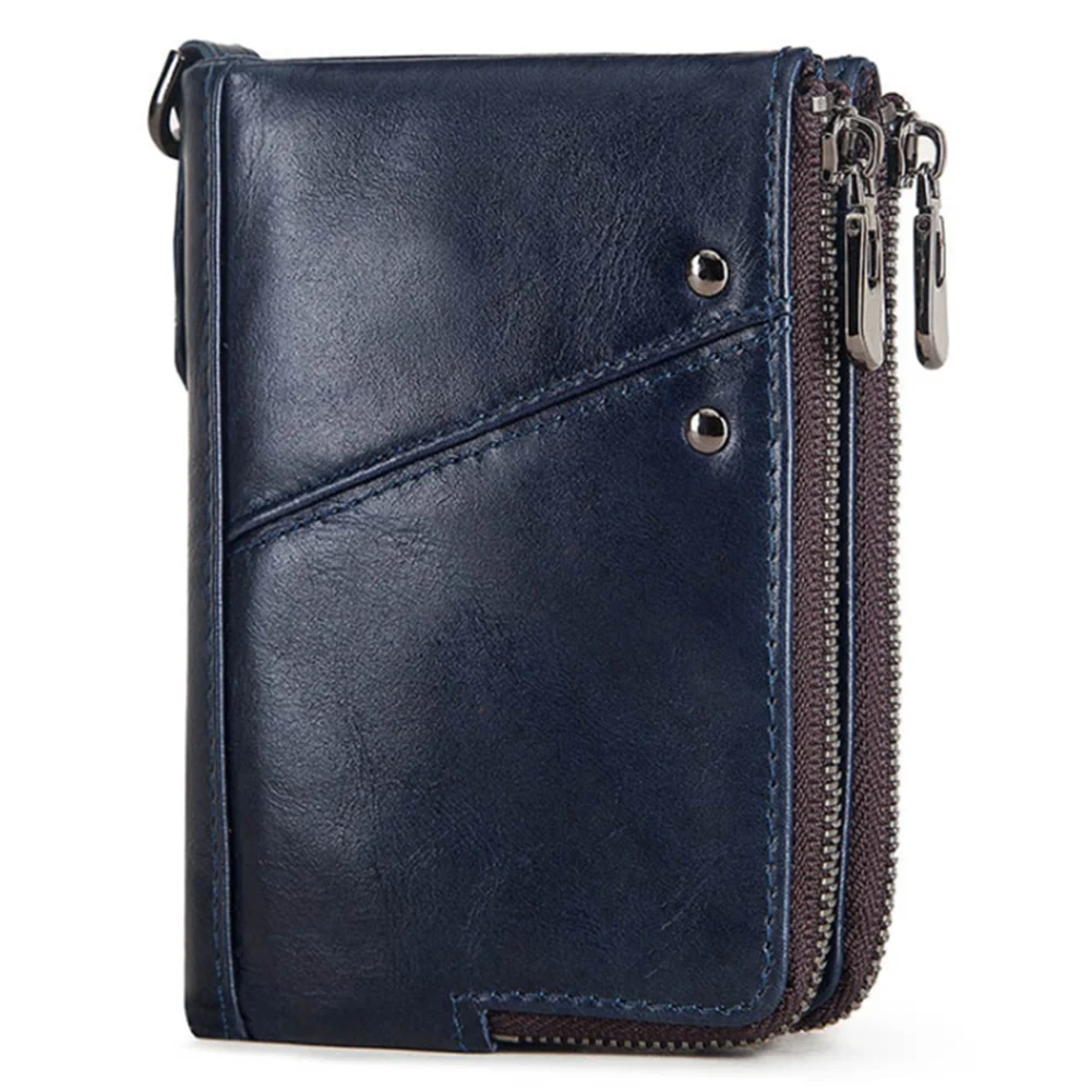 

Модный женский кошелек из натуральной кожи на молнии, дизайнерский женский короткий кошелек с Rfid-защитой и держателем для карт и монет