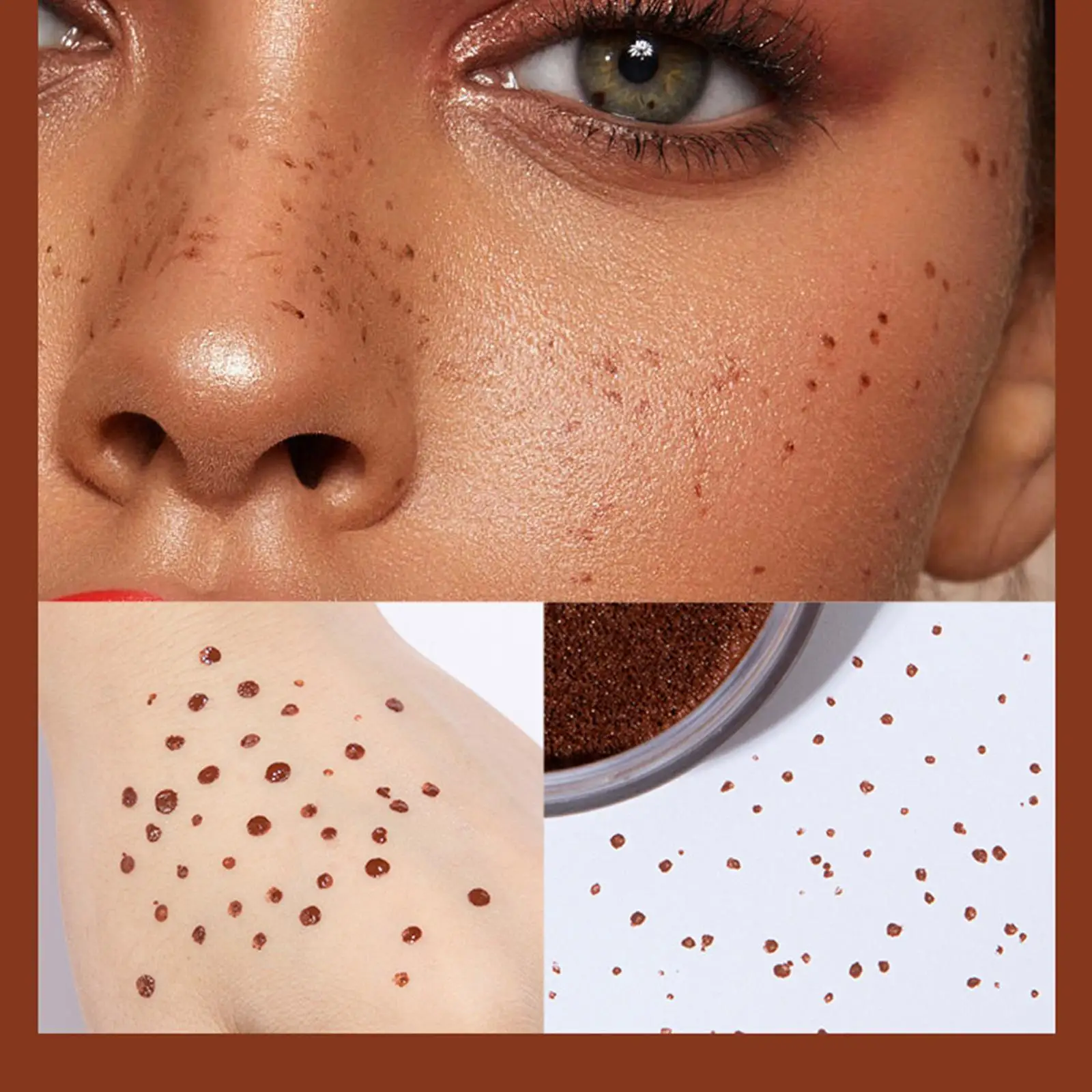 Freckled Stamp Kit Lifelike Freckle Pen Pink Makeup Ink Pad Waterproof Dot Spot Pen Create The Most Effortless Sunkissed Look freckles pen,face freckles pen