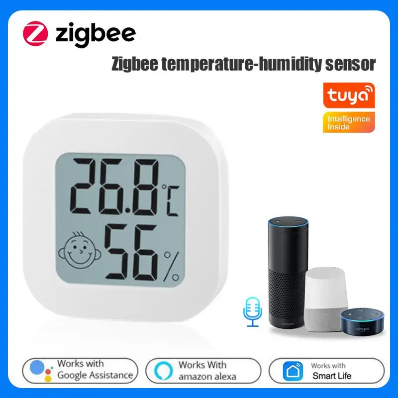 Tuya ZigBee Temperature & Humidity Sensor Electronic Hygrometer Support