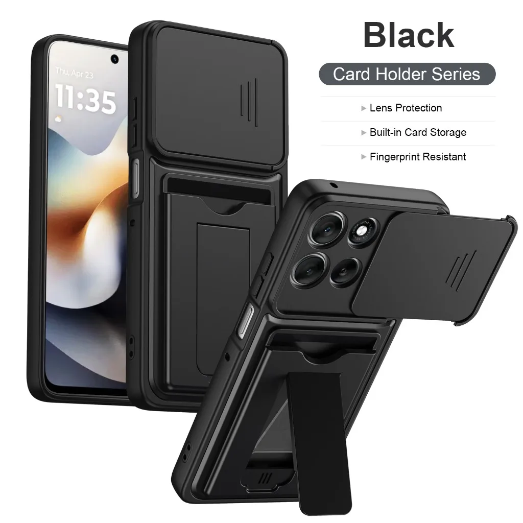 Slide Camera Cover Phone Case with Card Holder - Signature Series