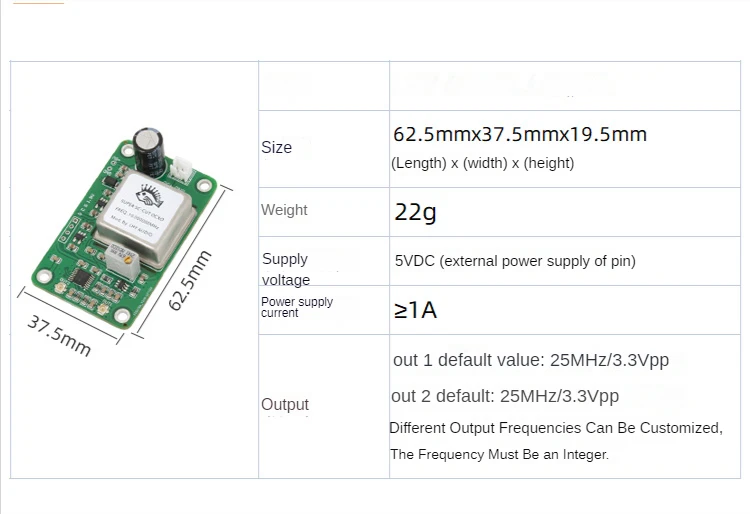 Crystal Clock Board Termostática Atualização de Freqüência sc Cut Saída em Dois Sentidos 10mhz160mhz - Imagem 4
