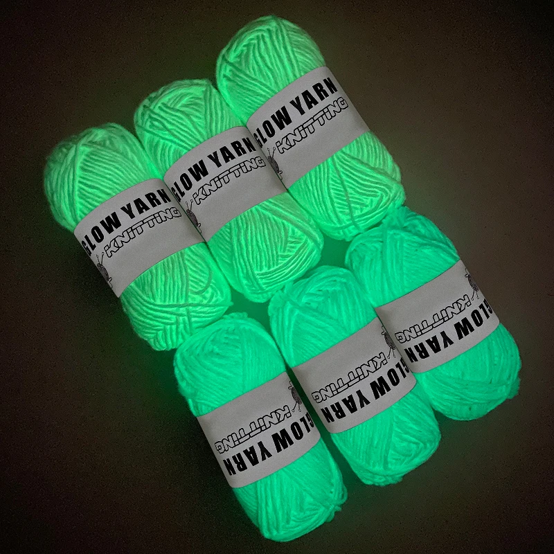 50g Novel Functional Yarn Glow In The Dark Luminous Yarn Hand Knitting Carpet Sweater Hat Wool Glowing Yarn Sewing Accessories 2