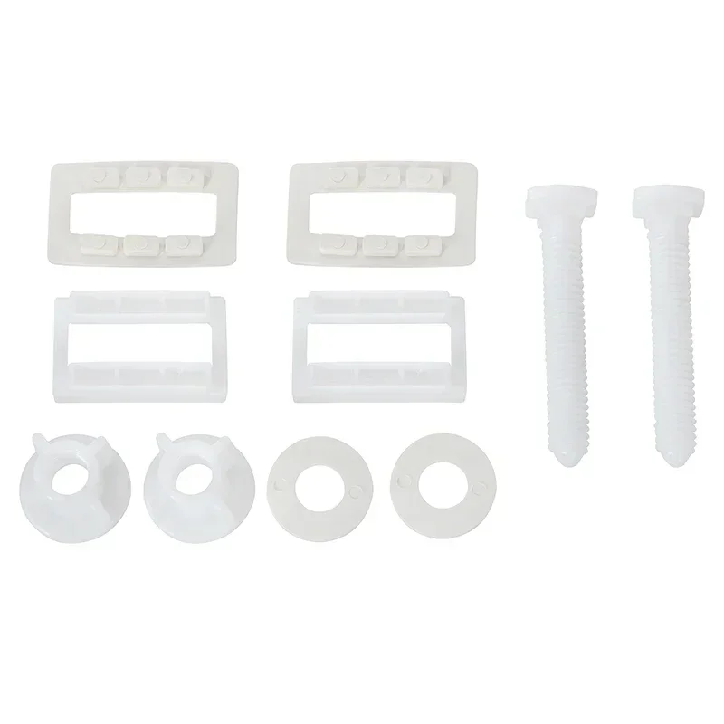 Plastic Toilet Seat 1Set Toilet Hinge Bolts Screw Fixing Fitting Kit Bathroom Part Nuts Washers Tool Toilet Seat Accessories Toilet Hinge Replacement