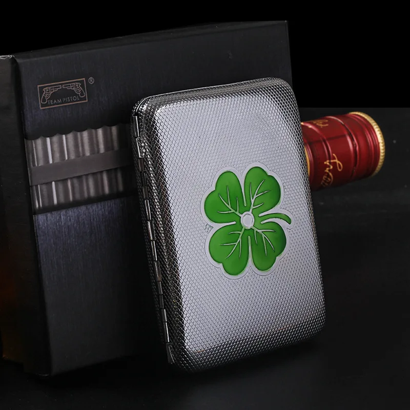 

Роскошный металлический чехол для сигарет в стиле ретро, портативный чехол для сигарет, Чехол-держатель, карманный аксессуар для курения в стиле ретро, подарки для мужчин