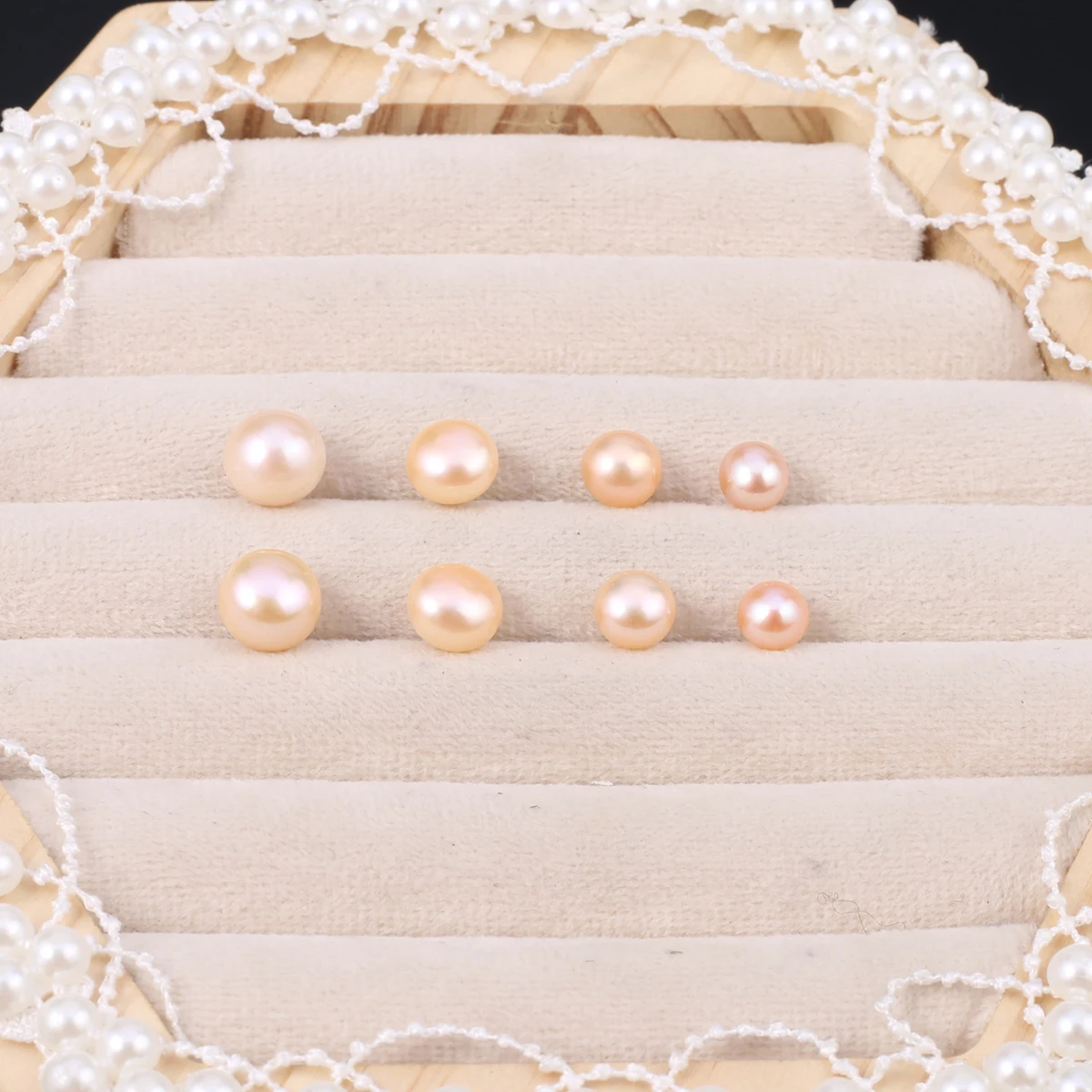 

Wholesale Natural Freshwater Pearl Stud Earrings Wedding Jewelry for Gift Valentine's Day Women Earring Jewelry Gift