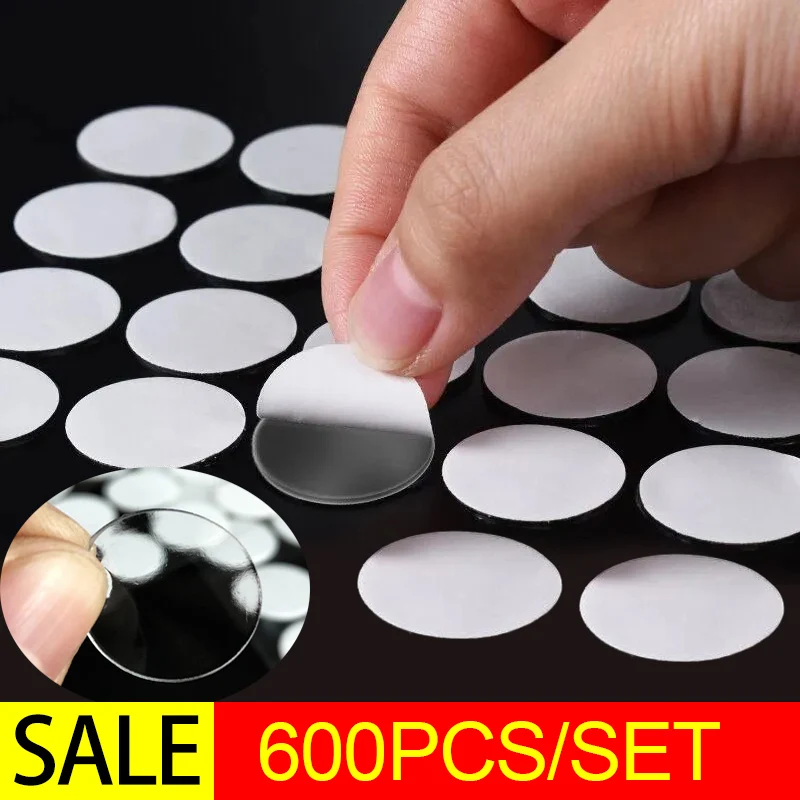 

Уплотнительное восковое уплотнение, 600 шт., двусторонняя клейкая наклейка, водостойкий съемный клей в горошек, круглый прозрачный акриловый двусторонний клей