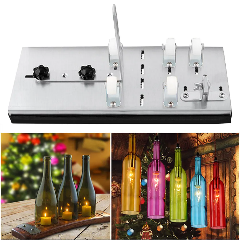 DIY Glass Sculptures Cutter Square Round Wine Beer Glass Sculptures Cutter Machine for Beer Glass Cutting Bottles Holder 3
