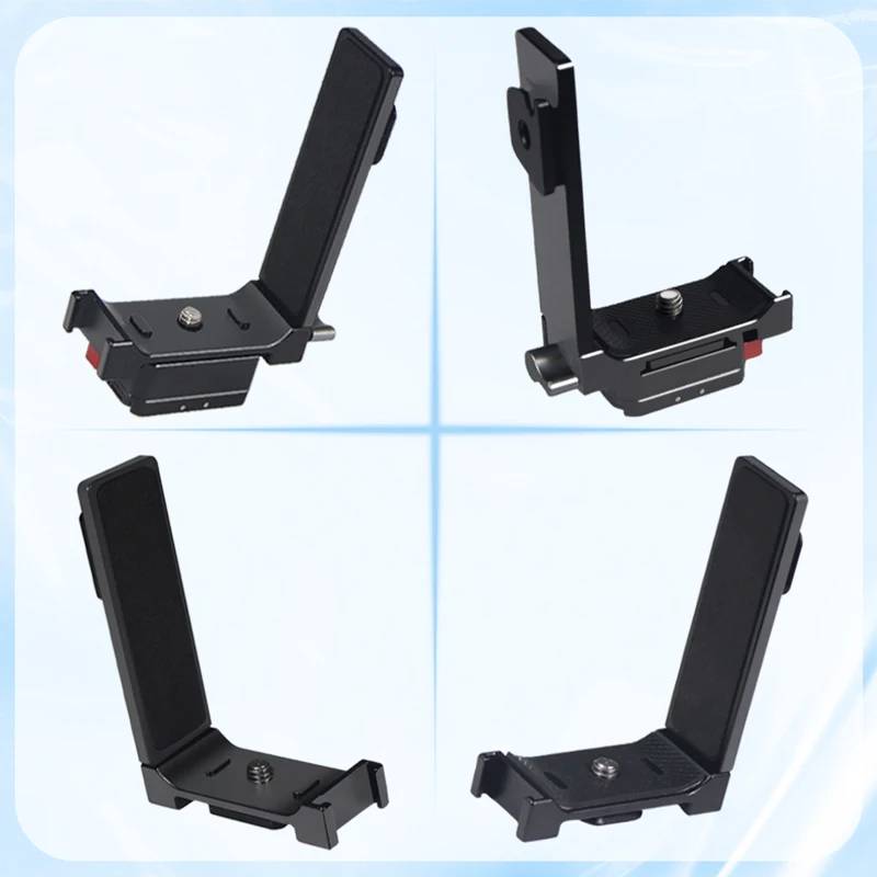 Support En L à Dégagement Rapide Pour Insta360 X5/X4/X3 - Alliage Aluminium, Orientations Horizontale/verticale - Dimensions 8x4.5x2 Cm