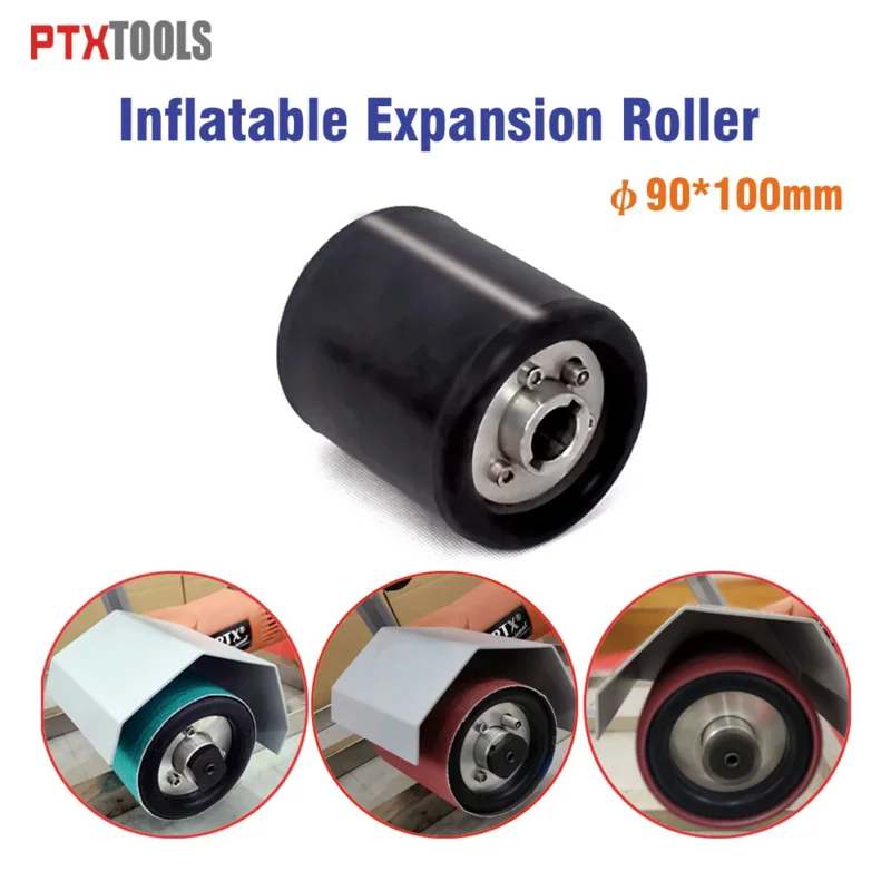 Inflatable Expansion Roller 90*100*19mm Rubber Drum Polishing Wheel for Wire Drawing Polisher customized logo inflatable roller