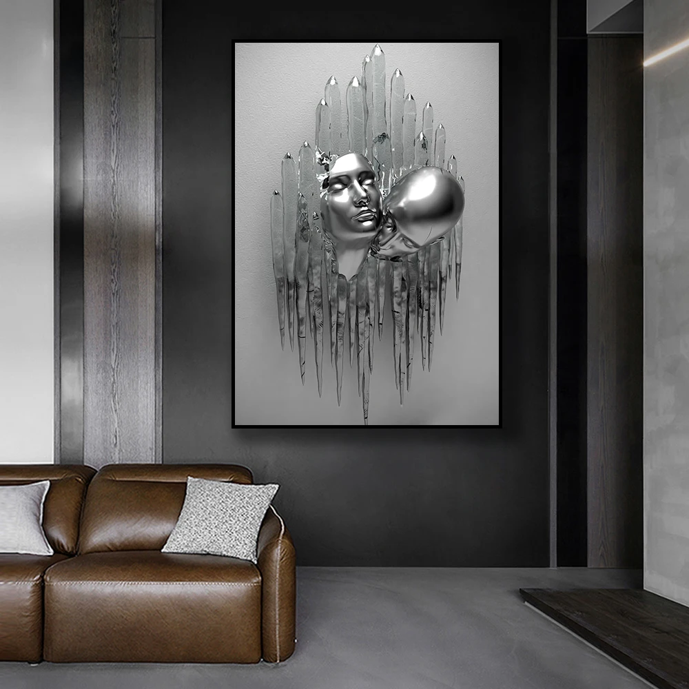 Abstract Metal Portrait Wall Art 3 | Abstract Metal Portrait Wall Art 3