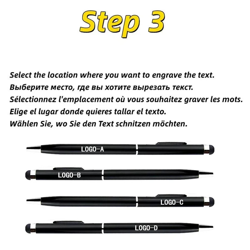 Mini Metal 2-in-1 Stylus Universal Ballpoint Pen Text Engraving Office School Advertising Pen 20-200 Pens Each Pack stylus pen,touch pen,writing pen