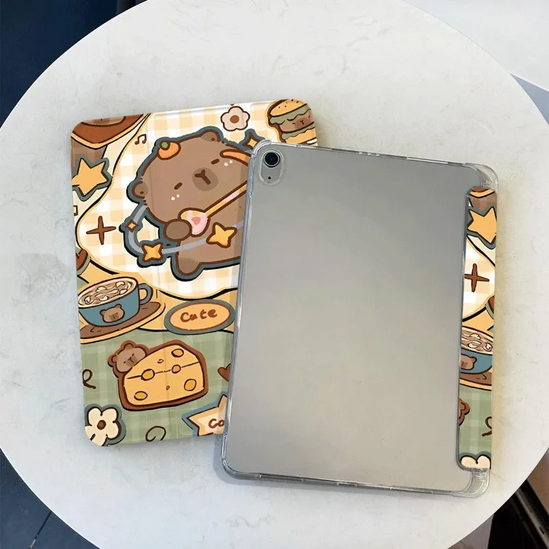 Capybara Pencil Slot iPad Case