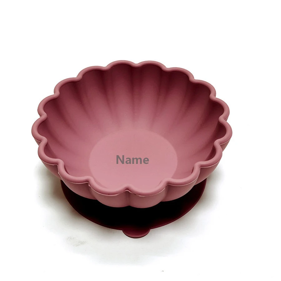 Baby Tableware Bowl Personalized Customization Free Printing Silicone Material Boy Girl Holiday Gift