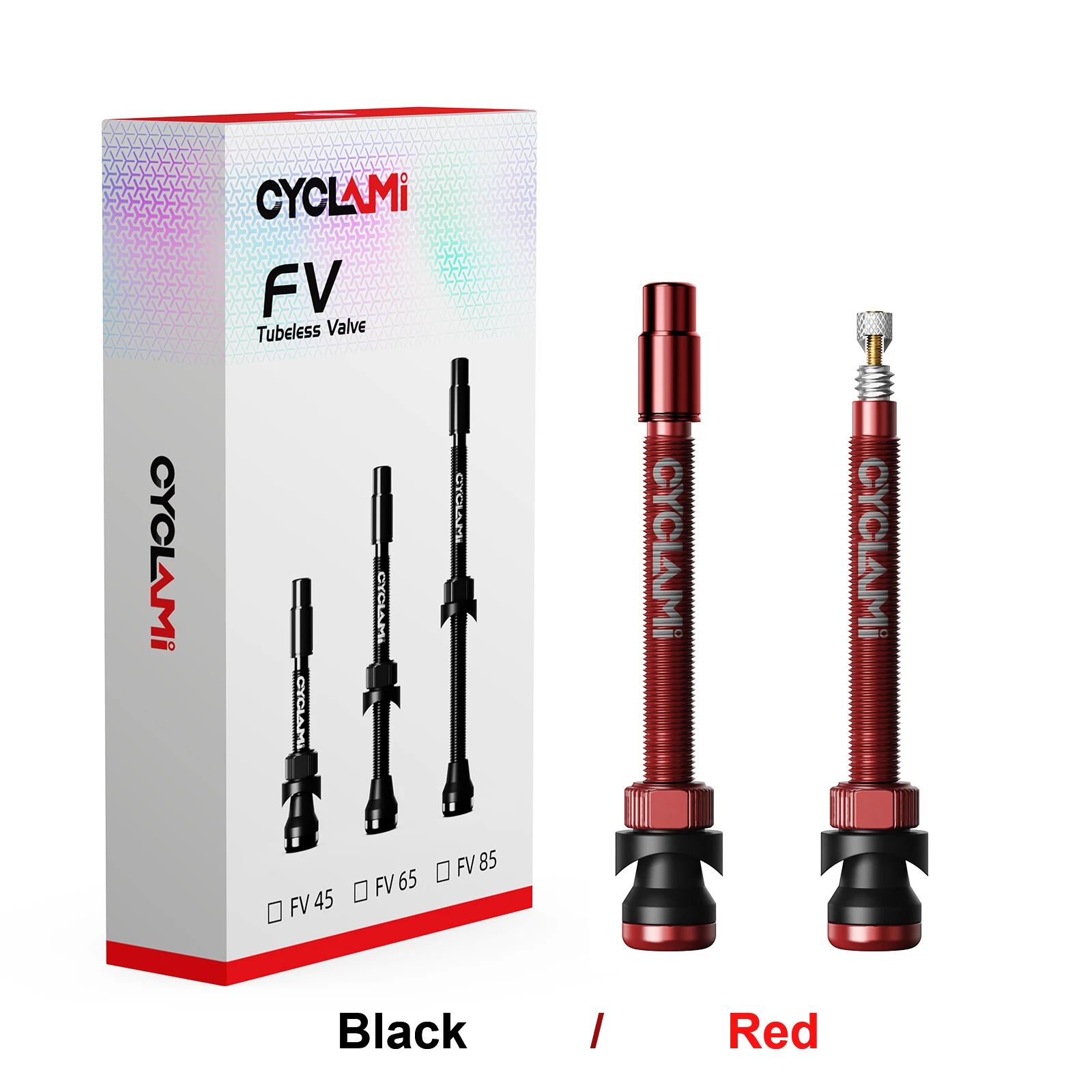 CYCLAMI Tubeless Bicycle Aluminum Presta Valves with Removable Core