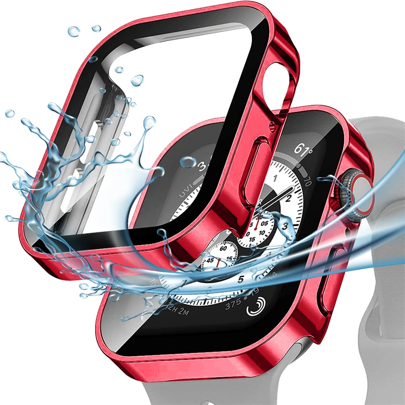 Durable Waterproof Tempered Glass Screen Protector Cover with Hard Bumper