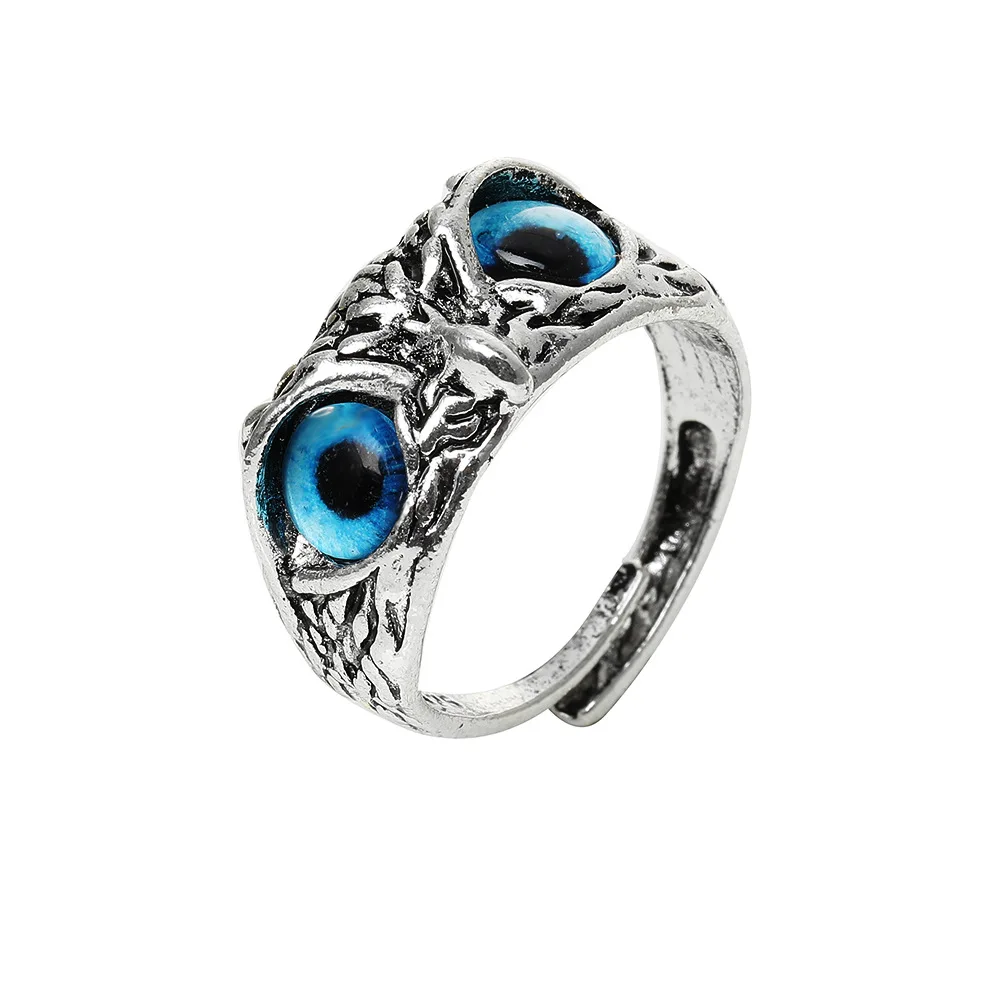 Fashion Charm Vintage Owl Ring 6Colors for Men Women Cute Animals Owl Youth Gothic Rings Jewelry Accessories Gifts