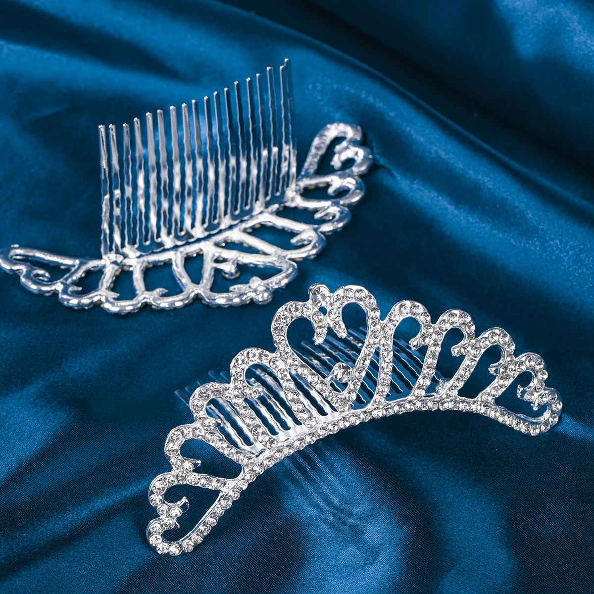 Klassische Strass Herz Krone Modeschmuck Kopfschmuck Haarschmuck Party Performance Tiara für Frauen als Geschenk – Detail 20