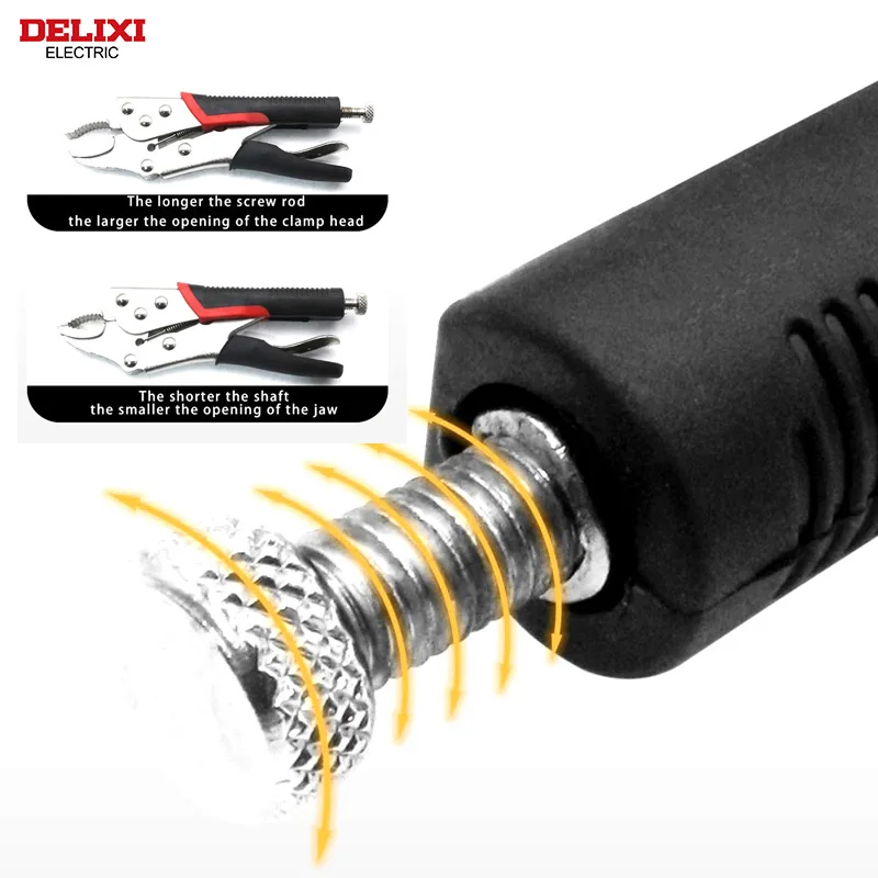 DELIXI ELECTRIC Locking Pliers Carbon Steel Pliers High Torque Fixed Clamping Hand Tools Adjustable Position Welding Tools