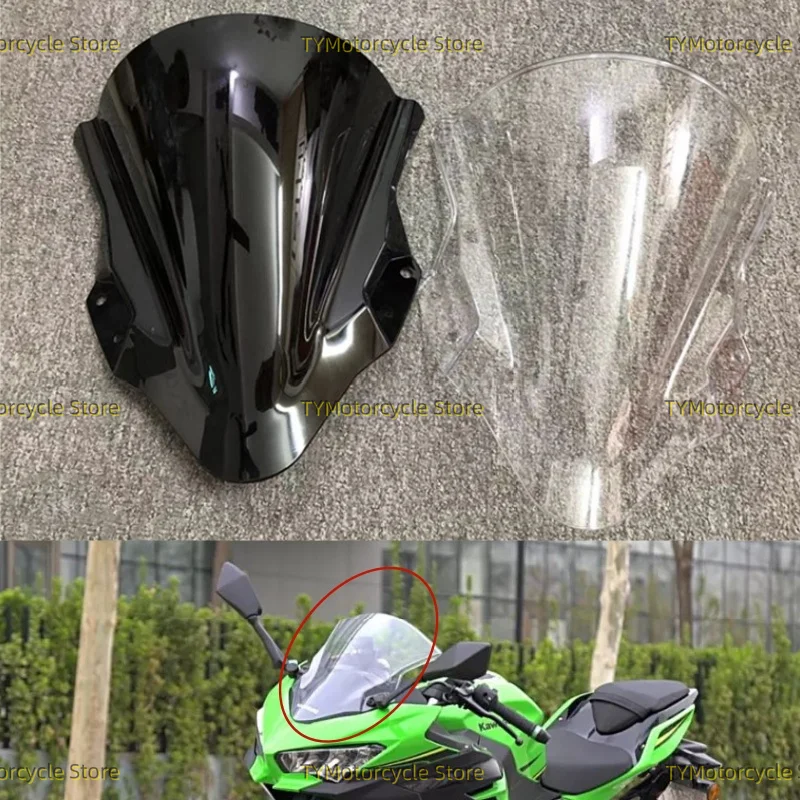 Windproof Motorcycle Windshield Windscreen for Kawasaki Ninja 400 EX400