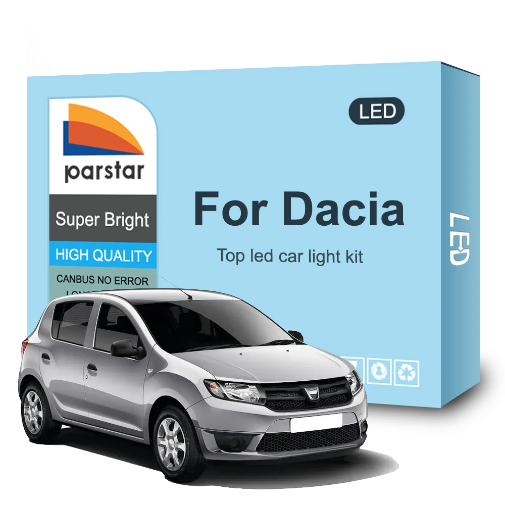 Parstar Led Kit Lampada Per Interni Per Dacia Sandero Duster Lodgy Dokker Logan Spring Jogger Car Reading Dome Trunk Bulb Canbus