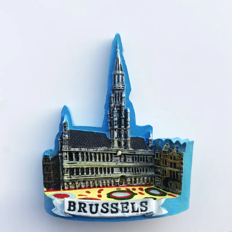 

Fridge Magnet Brussels Cathedral Creative Crafts Cultural Landscape Decoration Message Stickers Tourist Souvenirs