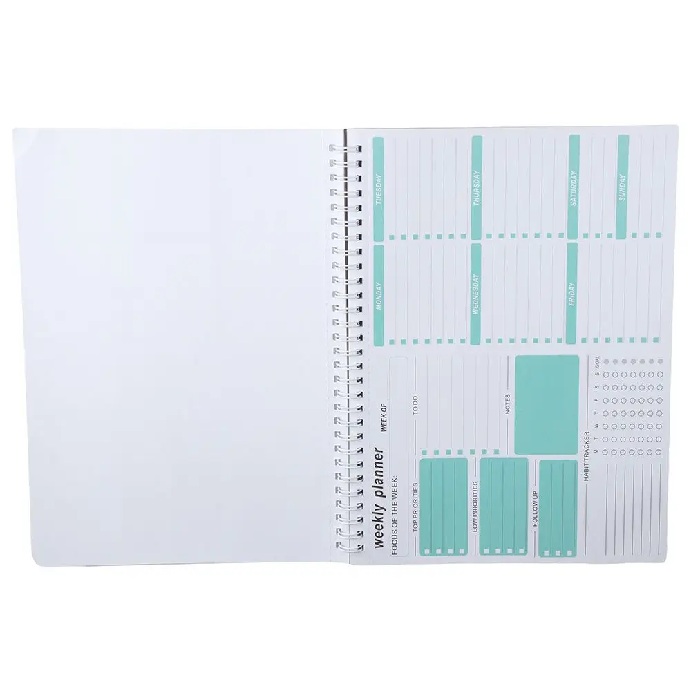 

Adhesive Paper Weekly Planner Notepad Agenda Spiral To Do List Planning Undated Notepad Home