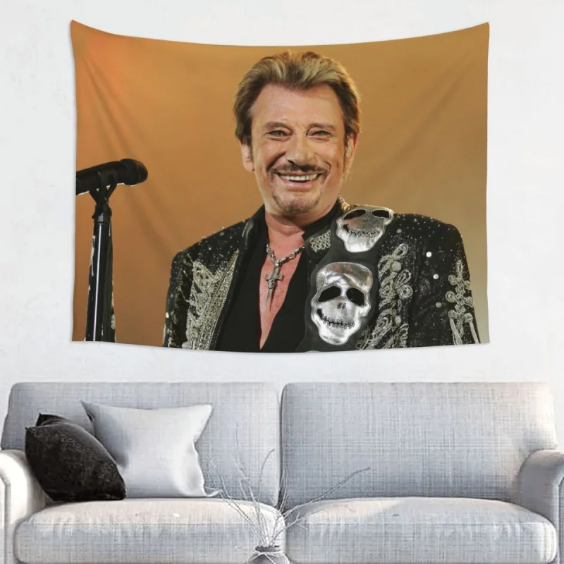 

Rock Star Tapestry Wall Hanging Hippie Polyester Wall Tapestry Johnny Hallyday Fantasy Throw Rug Blanket Room Home Decor Tapiz
