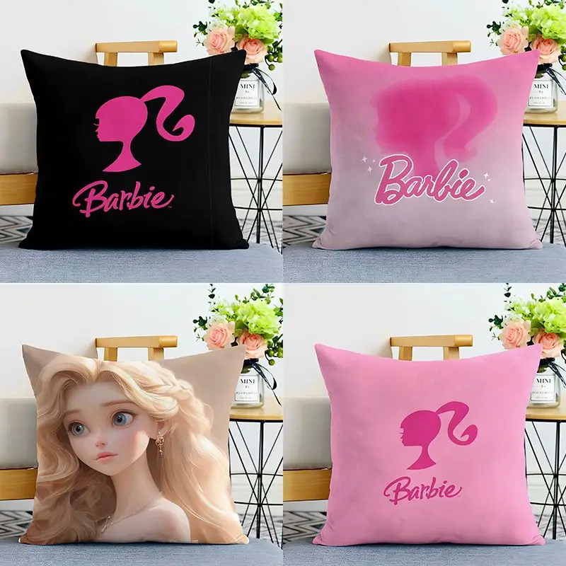 

New Kawaii Cute Barbie Pillow Sofa Cushion Cushion Double Sided Detachable Washable Birthday Gifts Toys For Girlfriend Gifts