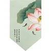 Chinese Style Lotus Zen Triangle Curtain Kitchen Bedroom Door Head Decorative Flag Curtain Bathroom Shade Curtain 3