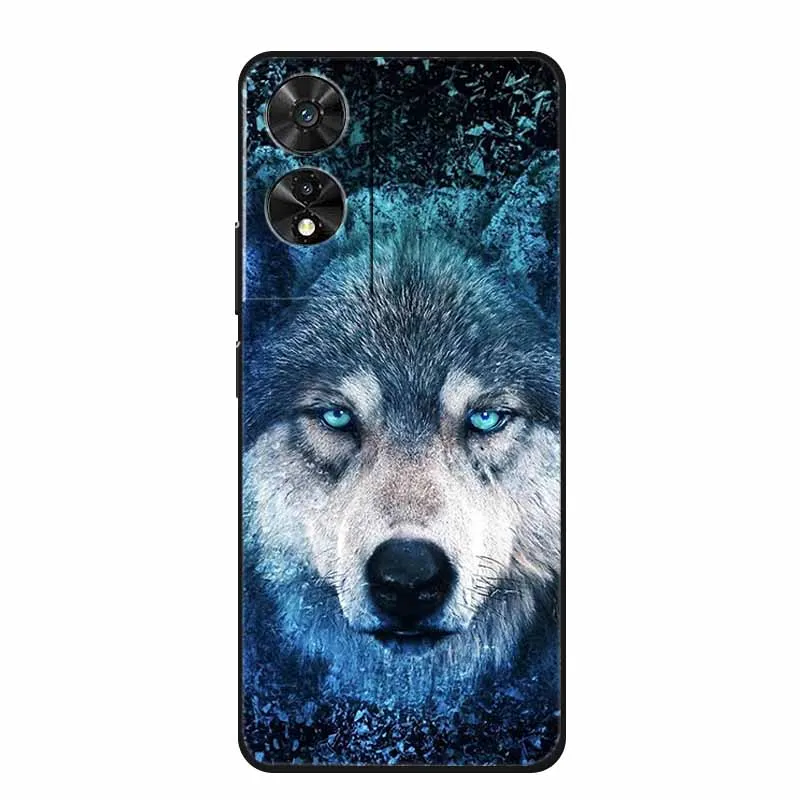 Wolf Lion Silicone Fashion Space TPU Phone Case with Enhanced Protection and Unique Print Design.