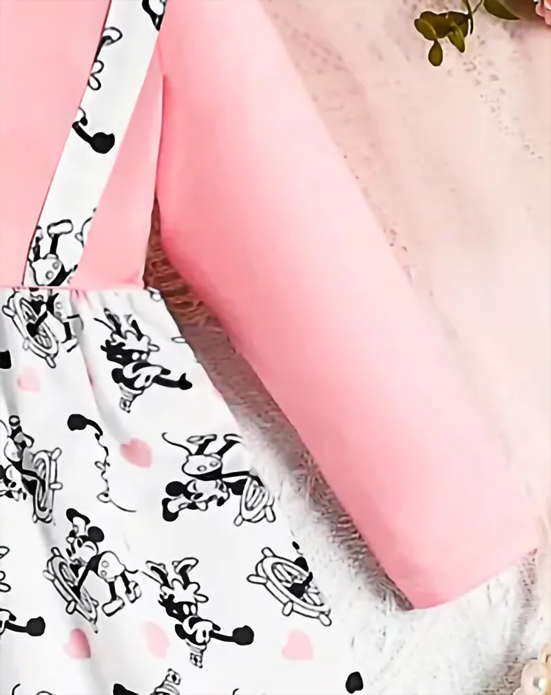 Pink Casual Minnie Dress 4