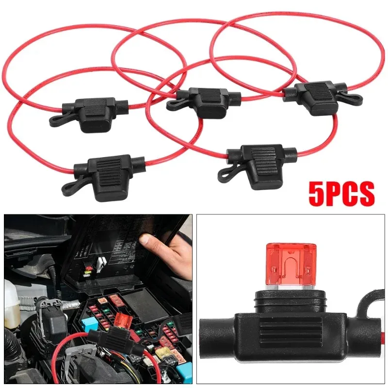 5/10pcs Car Mini Blade Fuse Holder Splash-proof Box 12V 30A with Fuses Blade Wire Cutoff Switch Socket for fuse holder,car fuses kit,fuse box holder