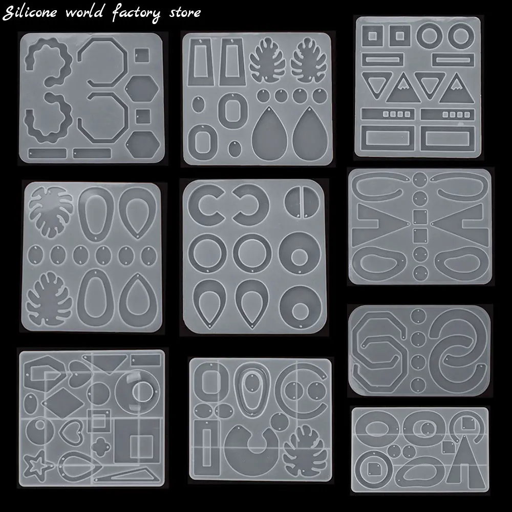 Silicone World Pendant Silicone Mold Round Heart Mold Resin For DIY Necklace Crystal Epoxy Resin Jewelry Making silicone mold