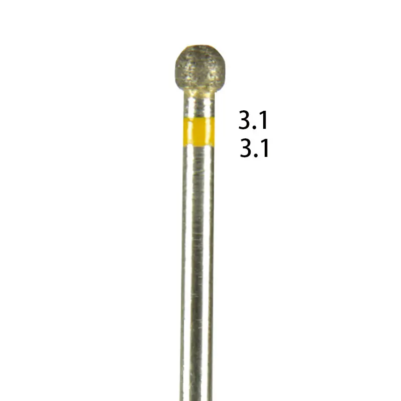 LODDEN 10 Stück Dentallabor voll gesinterte Diamantbohrer HP extra feine gelbe Zahnheilkunde zum Polieren, Trimmen, Bohrer, Schleifwerkzeuge – Detail 14