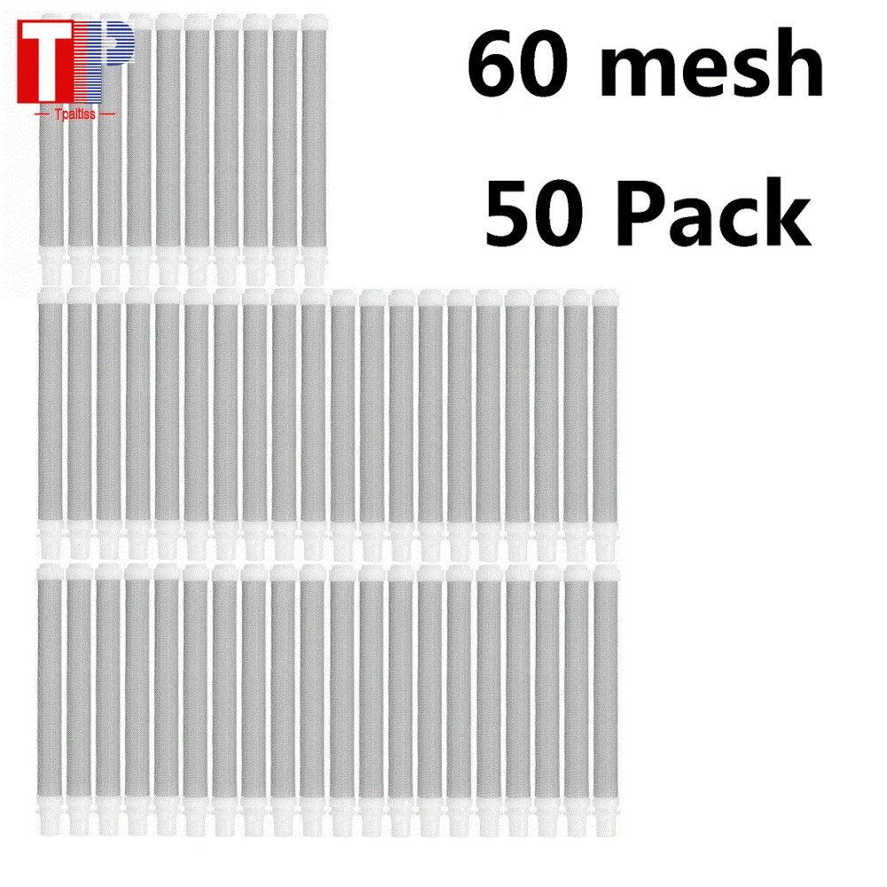 Tpaitlss 50 Packs Airless Spray Gun Filter Wagner Spraytech 60 mesh Airless Spray Gun Accessories Filter For Various Models replacement wager type paint sprayer gun filter airless gun filter 100 mesh airless spray gun filter