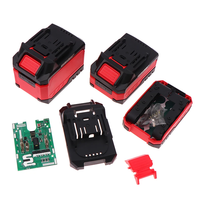 5/10/15-Slot 21V Li-ion Battery Case with LED Power Display and Charging PCBA Holder